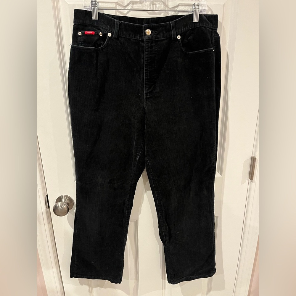 Chaps Black Corduroy Pants Size 14